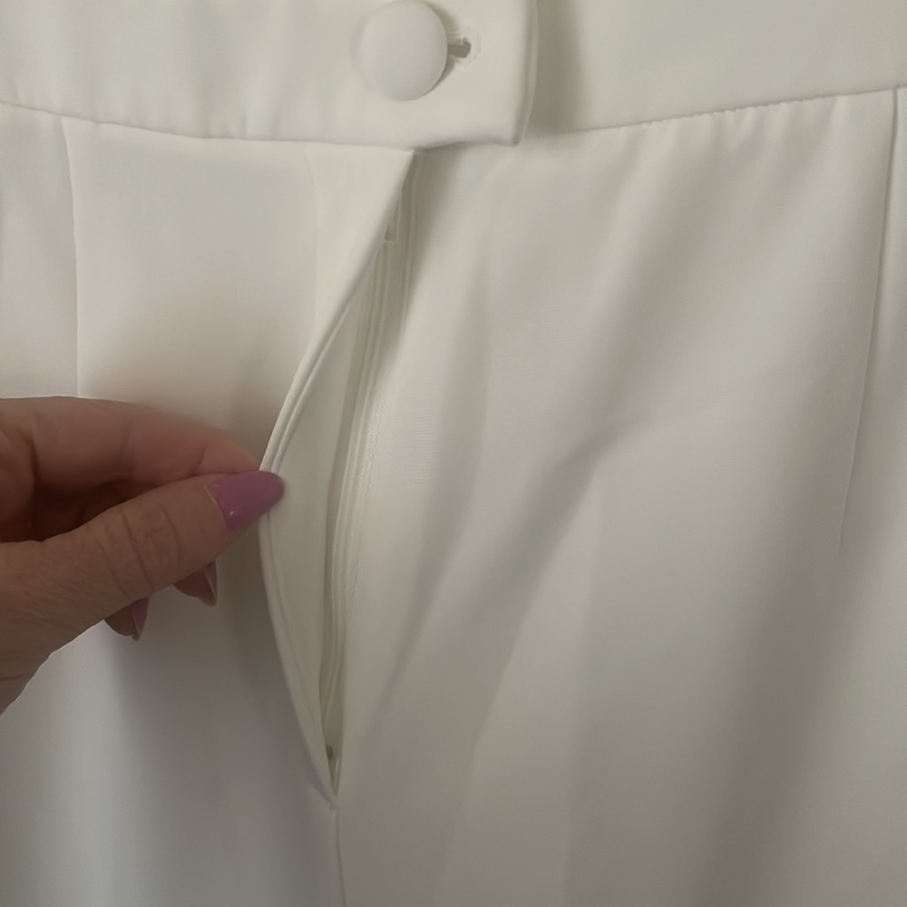 hot damn giddy up! sassy white jumpsuit with stretch! - Picture 6 of 6